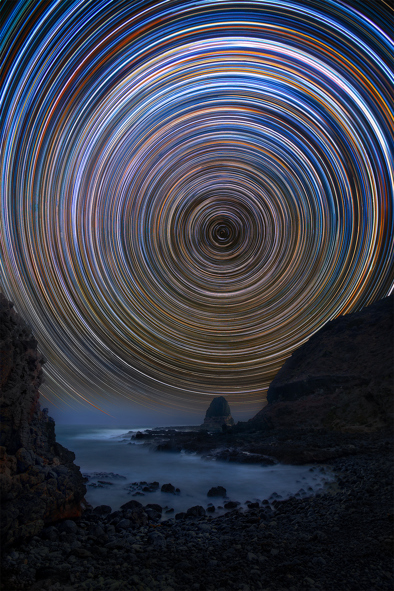 Astrophotography Workshop | Star trail Cape Schanck Pulpit Rock Melbourne Australia | Night Sky | WeAreRawPhotography