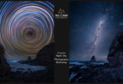 Astrophotography Workshop | Startrail, milkyway, night sky photography | Cape Schanck Melbourne Victoria Australia | We Are Raw Photography courses, tours and workshops