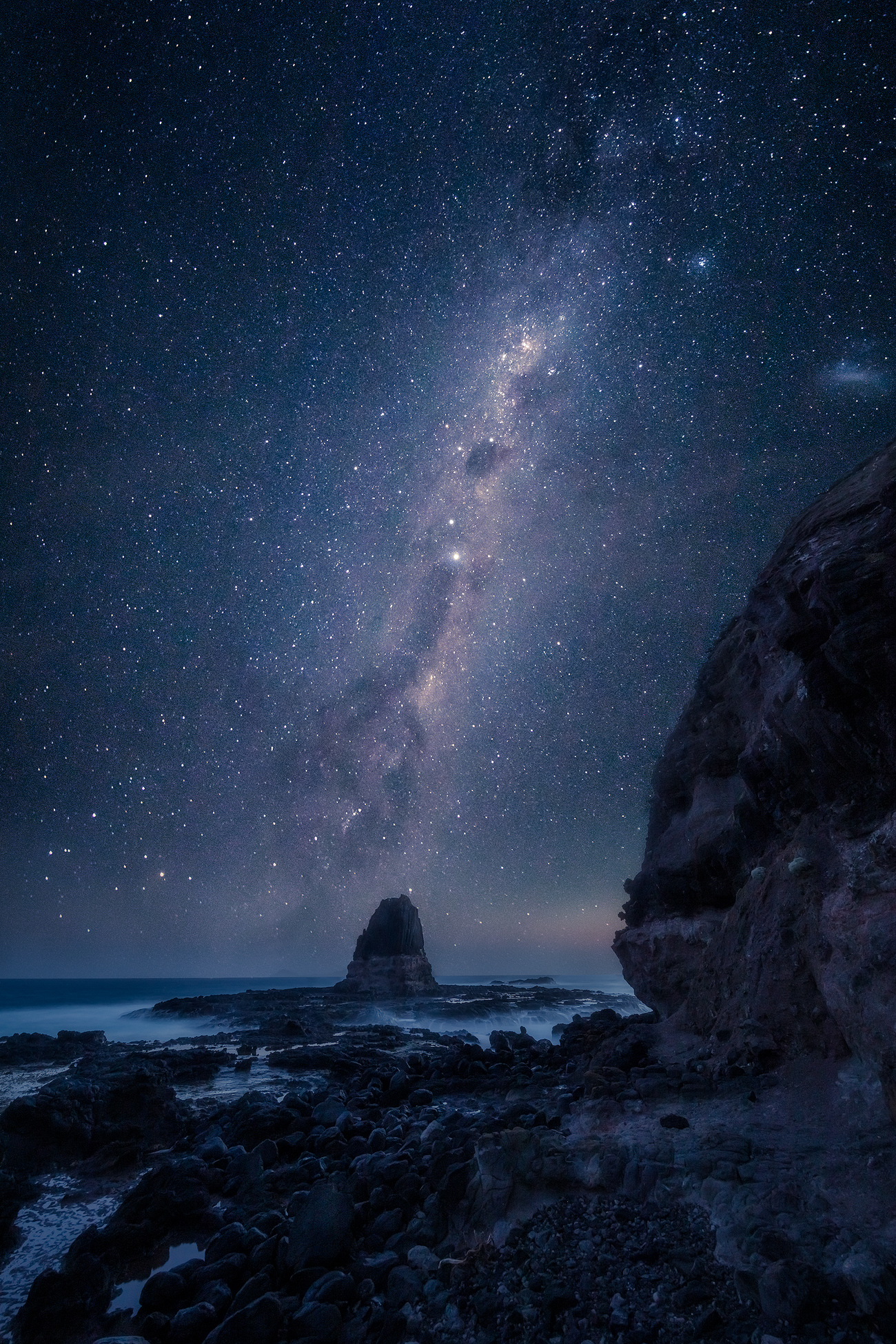 Astrophotography Workshop | Night Sky Milky Way Cape Schanck Pulpit Rock Melbourne Australia | WeAreRawPhotography courses, tours and workshops in Australia