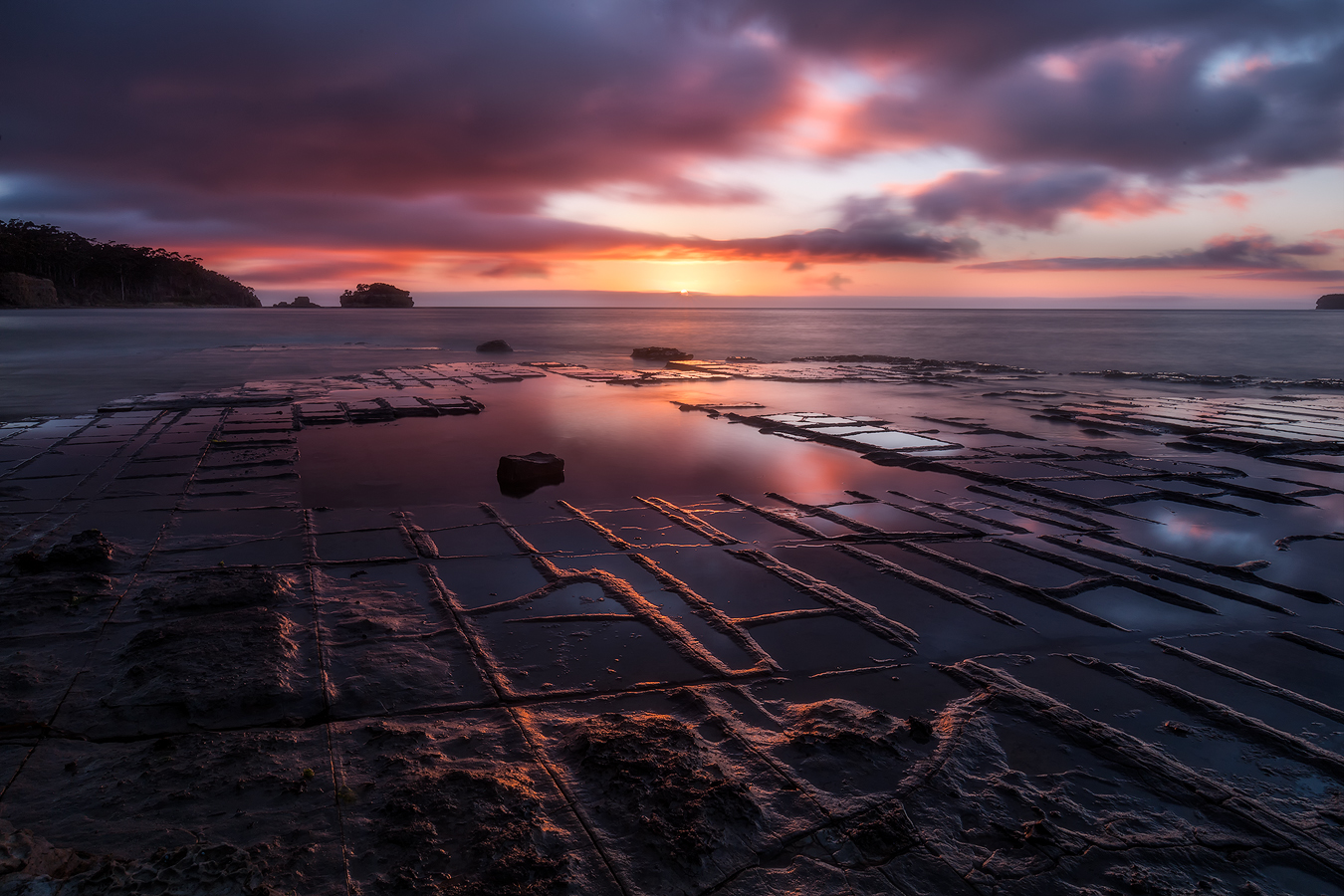 6 Day Tasmania Landscape Photography Tour - Tessellated Pavement at Sunrise | Holiday with We Are Raw Photography Tours