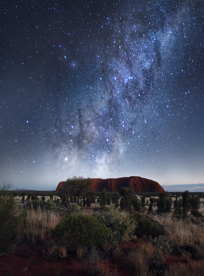 Uluru under the stars