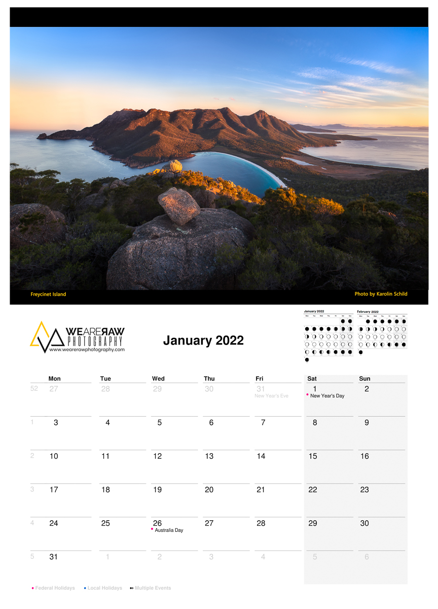 Wall Calendar 2022 | Visions of Victoria | 12 Months of Beauty by We Are Raw Photography